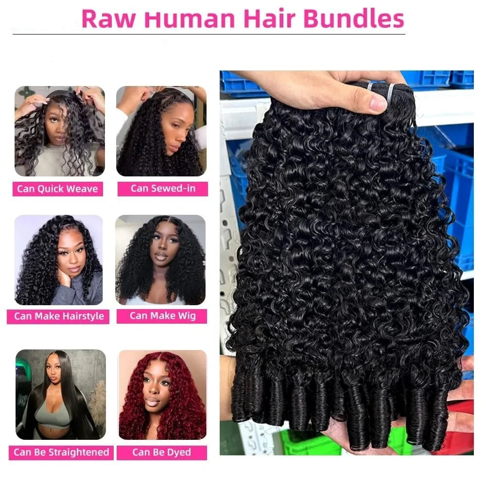 Raw Burmese Curly Hair Bundles